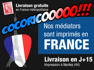 Livraison gratuite, médiators fabriqués en France, livraison en J+8