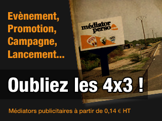 Evènement, campagne, promotion, lancement : médiators publicitaires à partir de 0,14 €