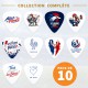 Pack de 10 médiators de guitare supporter France
