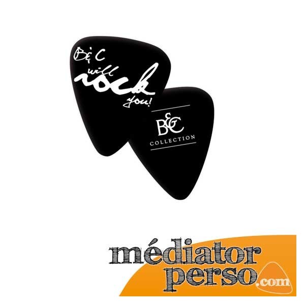 Médiator de guitare impression 1 couleur - Médiator-perso.com