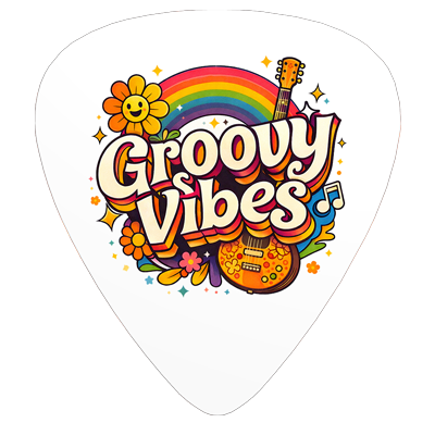 Médiator imprimé en couleur Groovy Vibes